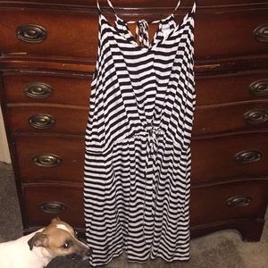 Old Navy XL black n white striped dress